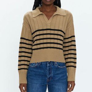 Pistola Arlo Pullover in Tan Noir Stripe